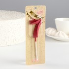 Свеча в торт на шпажке «Цифра 7», красная, 5 см - Фото 4