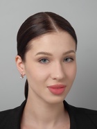 Серьги со стразами «Магия» бусинка в капле, белые в розовом золоте - фото 61537553