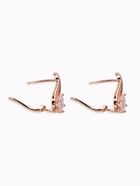 Серьги со стразами «Магия» бусинка в капле, белые в розовом золоте - Фото 3