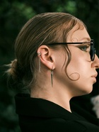 Серьга кафф «Цепочки», цвет серебро - Фото 2