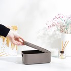 Короб для хранения с крышкой «Инфинити», 20×14×8 см, 1,7 л, цвет французский серый - фото 24627680