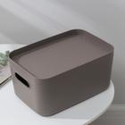 Короб для хранения с крышкой «Инфинити», 20×29×14,5 см, 6,2 л, цвет французский серый - Фото 2