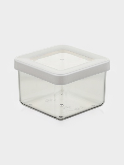 Ёмкость для хранения сыпучих продуктов IDEA «Степ», 500 мл, 10×7 см, пластик, крышка белая