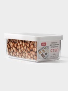 Ёмкость для хранения сыпучих продуктов IDEA «Степ», 800 мл, 16×10×7 см, пластик, крышка белая - Фото 4