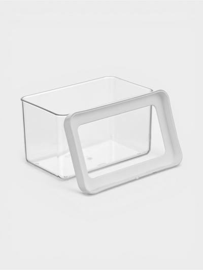 Ёмкость для хранения сыпучих продуктов IDEA «Степ», 1.1 л, 16×10×9.5 см, пластик, крышка белая