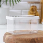 Ёмкость для хранения сыпучих продуктов IDEA «Степ», 1.1 л, 16×10×9.5 см, пластик, крышка белая - Фото 7