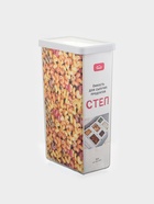 Банка для хранения сыпучих продуктов IDEA «Степ», 3.2 л, 16×10×28 см, пластик, крышка белая - Фото 6