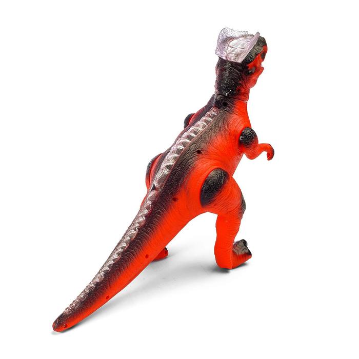 Динозавр радиоуправляемый «T-Rex», световые и звуковые эффекты, работает от батареек, цвет красный - фото 1905815768