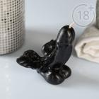 Фигурная свеча "Фаворит с крыльями" черное 7,5см (комплект 3 шт) - фото 21306575