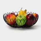 Фруктовница Доляна «Маргаритка», 27×27×9 см, чёрная - Фото 4