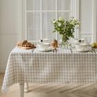 Скатерть «Доляна. Клетка», 145×200±3 см, рогожка 130 г/м, белая - Фото 1