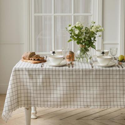 Скатерть «Доляна. Клетка», 145×200±3 см,100% п/э, рогожка 130 г/м