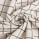 Скатерть «Доляна. Клетка», 145×200±3 см, рогожка 130 г/м, белая - Фото 11