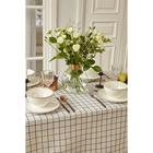 Скатерть «Доляна. Клетка», 145×200±3 см, рогожка 130 г/м, белая - Фото 3