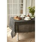 Скатерть «Доляна. Клетка», 145×200±3 см, рогожка 130 г/м², чёрная - Фото 2
