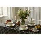 Скатерть «Доляна. Клетка», 145×200±3 см, рогожка 130 г/м², чёрная - Фото 3