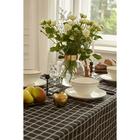 Скатерть «Доляна. Клетка», 145×200±3 см, рогожка 130 г/м², чёрная - Фото 7