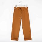Джинсы для девочки MINAKU: Casual collection KIDS, цвет рыжий, рост 128 см - Фото 2