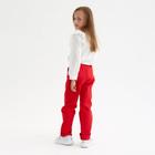 Джинсы для девочки MINAKU: Casual collection KIDS, цвет красный, рост 110 см - фото 27050260