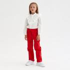 Джинсы для девочки MINAKU: Casual collection KIDS, цвет красный, рост 110 см - фото 27050261