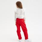 Брюки для девочки MINAKU: Casual collection KIDS, цвет красный, рост 122 см - Фото 6