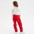 Джинсы для девочки MINAKU: Casual collection KIDS, цвет красный, рост 134 см - Фото 6