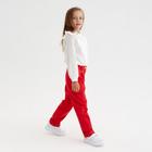 Джинсы для девочки MINAKU: Casual collection KIDS, цвет красный, рост 140 см - фото 37548096