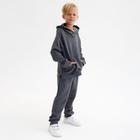 Костюм для мальчика (свитшот, брюки) MINAKU: Casual collection цвет графит, рост 104 - фото 26599004