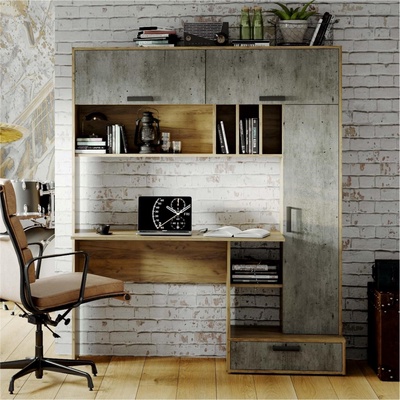 Стол письменный Техно, 1500х573х1796, Крафт/Бетон