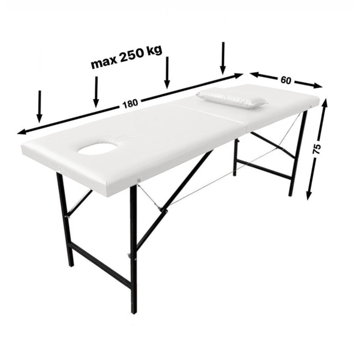 Массажный стол «Колибри» 180×60×70, цвет белый - фото 1905815978