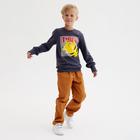 Свитшот для мальчика MINAKU: Casual Collection KIDS цвет графит, рост 110 - фото 21307024