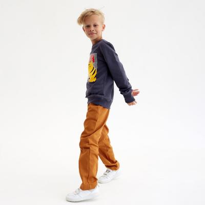 Свитшот для мальчика MINAKU: Casual Collection KIDS, серый, рост 128 см