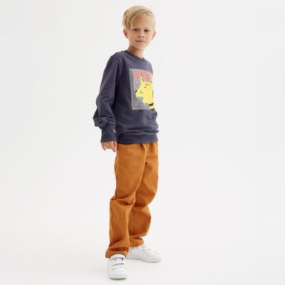 Свитшот для мальчика MINAKU: Casual Collection KIDS, серый, рост 128 см