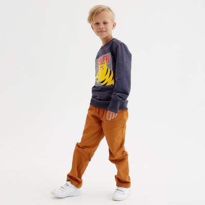 Свитшот для мальчика MINAKU: Casual Collection KIDS, серый, рост 128 см