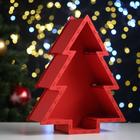 Подарочная упаковка «Ёлка», 24.5×8.5×29.5 см, МДФ 3 мм, красный - Фото 1