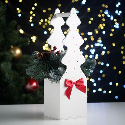 Ящик подарочный «Ёлка», для цветов. конфет, 2×12×42 см, толщ. 6 мм
