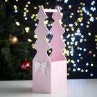 Ящик подарочный «Ёлка», упаковка, 12×12×42, МДФ 6 мм, розовый пастель - Фото 3