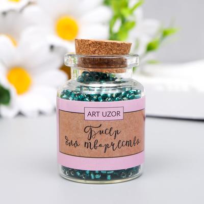 Бисер круглый 12/0 в бутылочке «Морская волна», прозрачно-цветной, 20 г