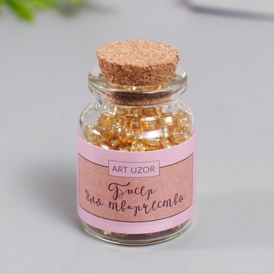 Бисер круглый 6/0 в бутылочке «Карамель», прозрачно-цветной, 20 г