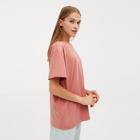 Футболка женская MINAKU OVERSIZE FIT: цвет пыльно-розовый, р-р 50 6886310 - фото 1670265