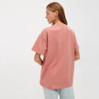 Футболка женская MINAKU OVERSIZE FIT: цвет пыльно-розовый, р-р 50 6886310 - фото 1670266