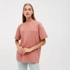 Футболка женская MINAKU OVERSIZE FIT: цвет пыльно-розовый, р-р 52 6886311 - фото 9313281