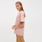 Футболка женская MINAKU OVERSIZE FIT: цвет бежевый меланж, р-р 50 - Фото 2