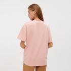 Футболка женская MINAKU OVERSIZE FIT: цвет бежевый, р-р 48 - Фото 3