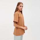 Футболка женская MINAKU OVERSIZE FIT: песочная, р-р 42 - фото 44478443