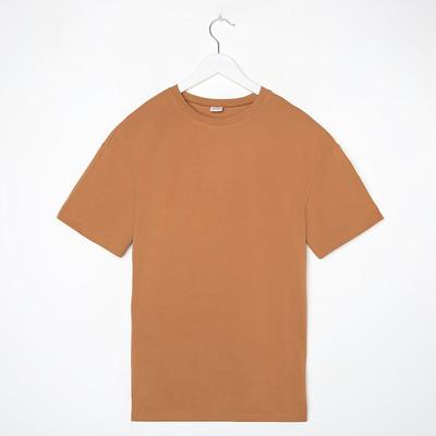 Футболка женская MINAKU OVERSIZE FIT: цвет песочный, р-р 48