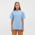 Футболка женская MINAKU OVERSIZE FIT: цвет голубой, р-р 46 - Фото 1