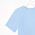 Футболка женская MINAKU OVERSIZE FIT: цвет голубой, р-р 46 - Фото 7
