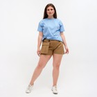 Футболка женская MINAKU REGULAR FIT: цвет голубой, р-р 48 - Фото 3