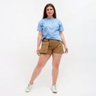 Футболка женская MINAKU REGULAR FIT: цвет голубой, р-р 50 - Фото 3